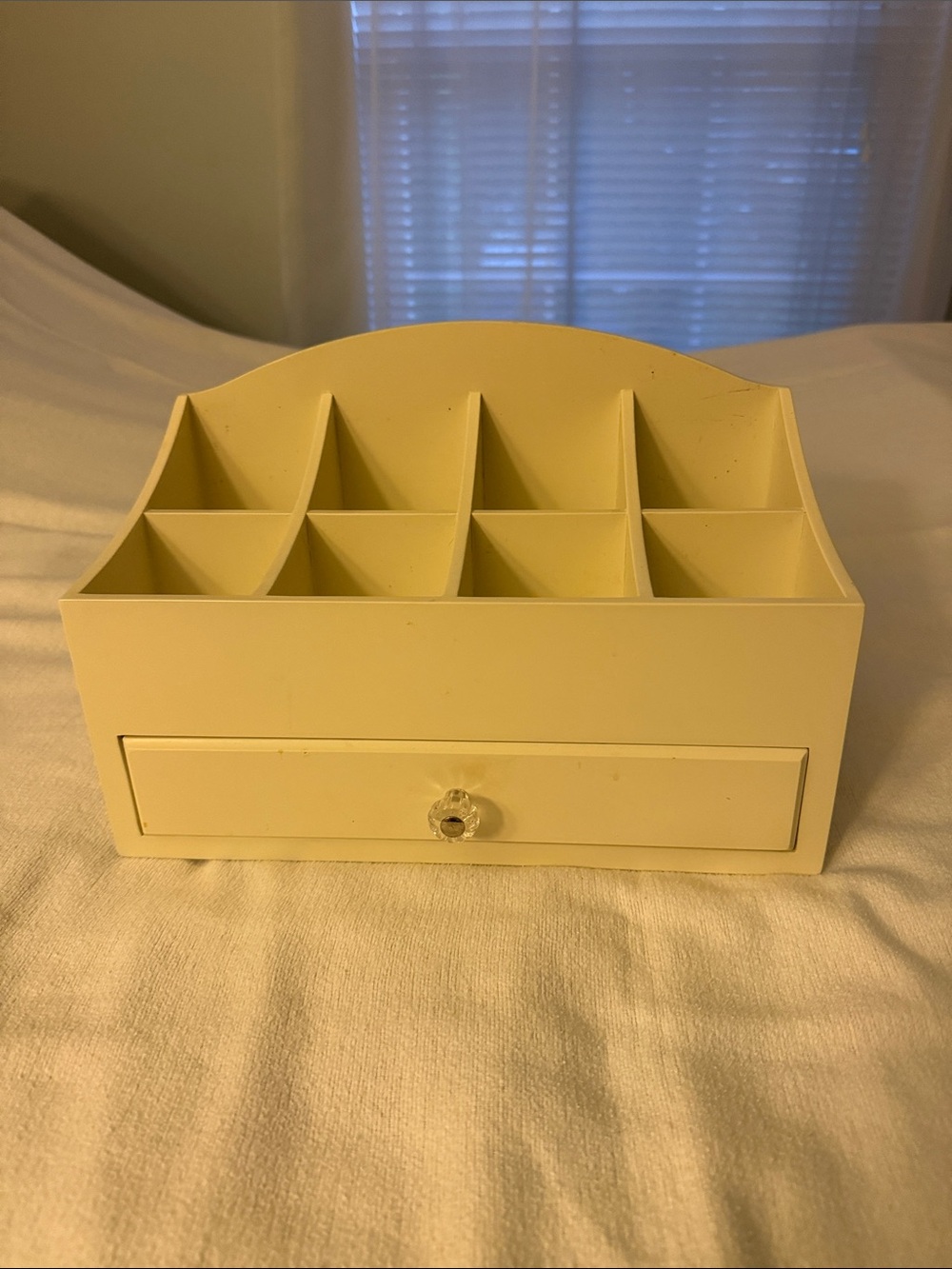 Pottery Barn Teen Wooden Makeup Organizer in Cream with Drawer